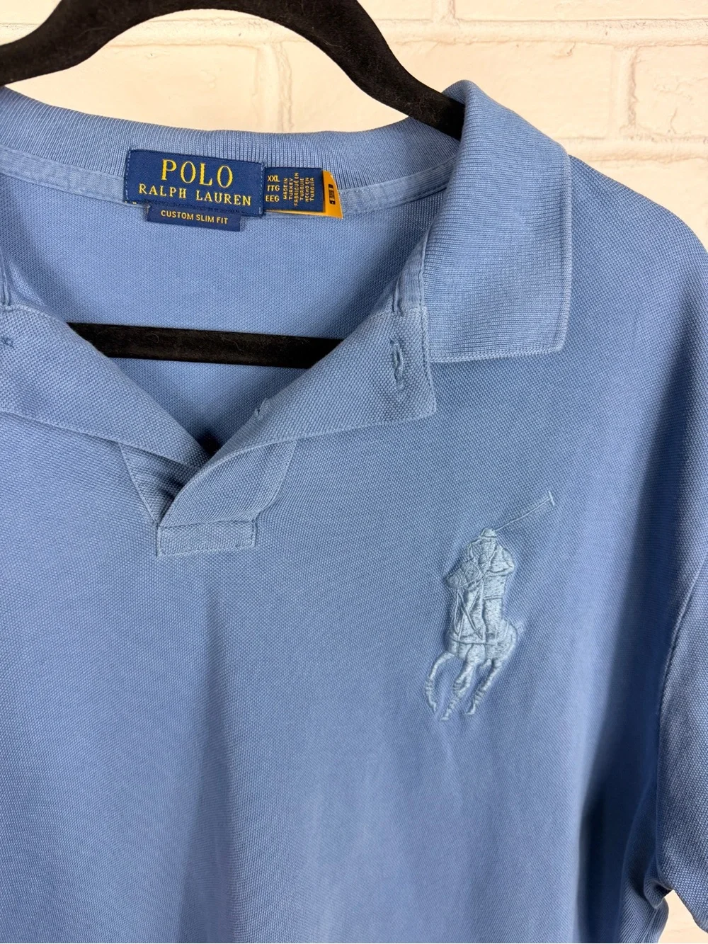Polo Ralph‎ Lauren Blue Big Pony Custom Slim Fit Polo Shirt XXL